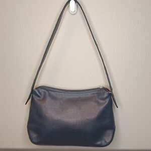 Bally Vintage Black Minimalistic Structuterd Soft Leather Shoulder Bag
